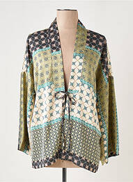 Veste casual manches longues vert LAUREN VIDAL femme