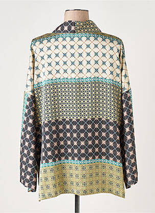 Veste casual manches longues vert LAUREN VIDAL femme