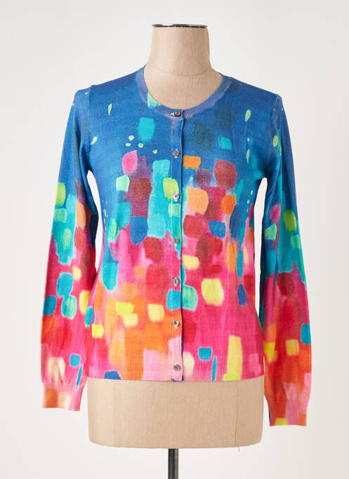 Gilet manches longues bleu ANNA & GABRI pour femme