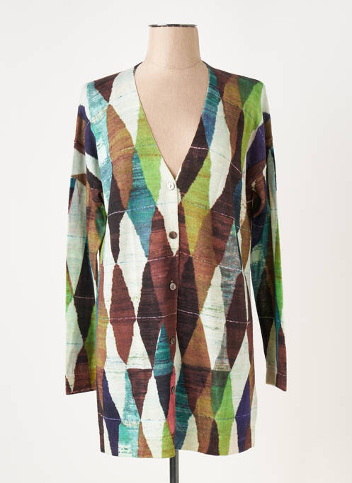 Gilet manches longues marron ANNA & GABRI pour femme