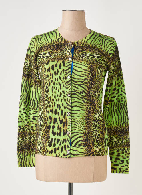 Gilet manches longues vert ANNA & GABRI pour femme