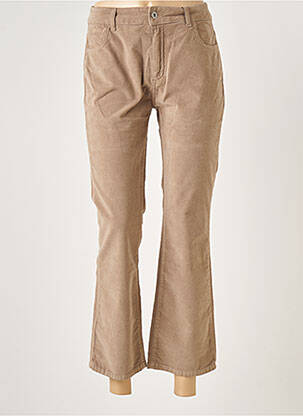 Pantalon flare stretch taille normale marron LAUREN VIDAL femme