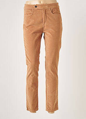 Pantalon 7/8 stretch taille normale marron LAUREN VIDAL femme