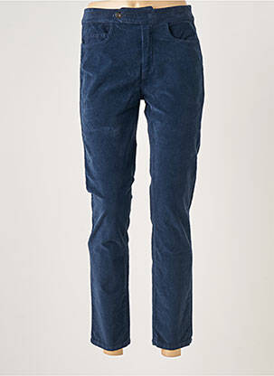 Pantalon 7/8 stretch taille normale bleu LAUREN VIDAL femme