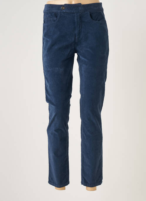 Pantalon 7/8 stretch taille normale bleu LAUREN VIDAL femme