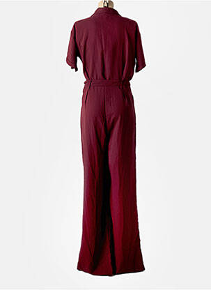 Combi-pantalon fermeture boutonnée sur le devant manches courtes rouge PRETTY LITTLE THING femme