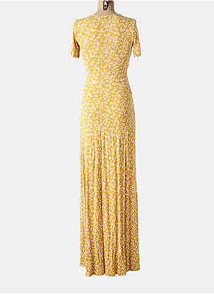 Robe longue manches courtes manches courtes jaune ASOS femme