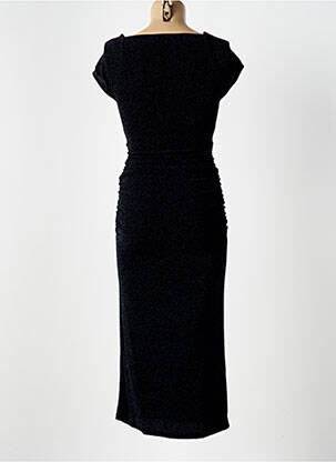 Robe mi-longue manches courtes manches courtes bleu ROUJE femme