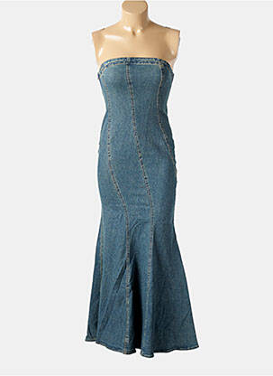 Robe longue sans manche sans manche bleu URBAN REVIVO femme