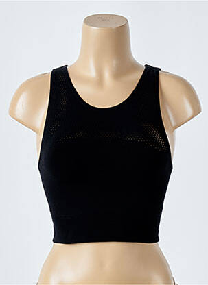 Top tissage jersey sans manche noir ODLO femme
