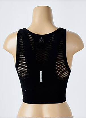 Top tissage jersey sans manche noir ODLO femme