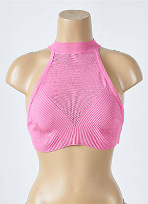 Top stretch sans manche rose ZARA femme
