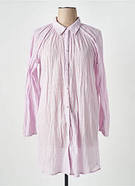 Tunique manches longues col chemisier rose ETAM femme