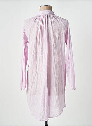 Tunique manches longues col chemisier rose ETAM femme