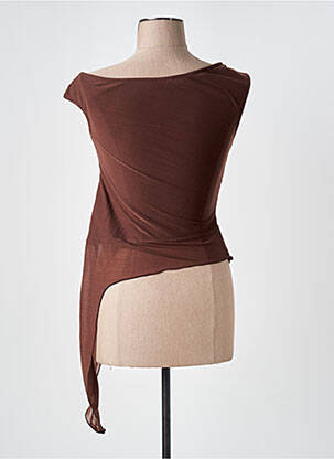 Top stretch sans manche marron COLLUSION femme