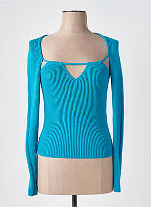 Pull stretch manches longues bleu ASOS femme