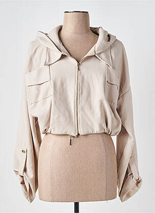 Blouson col v beige KYNA COLLECTION femme