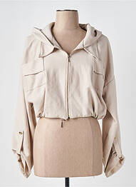 Blouson col v beige KYNA COLLECTION femme