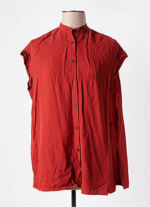 Chemisier col mao sans manche orange ZARA femme