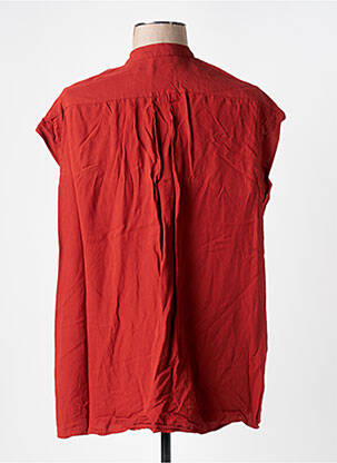 Chemisier col mao sans manche orange ZARA femme