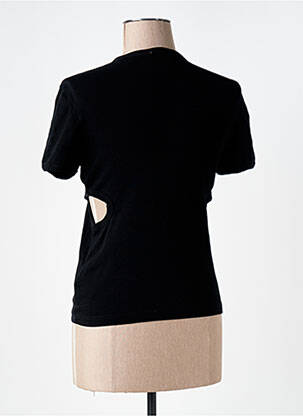 T-shirt stretch manches courtes noir COURREGES femme