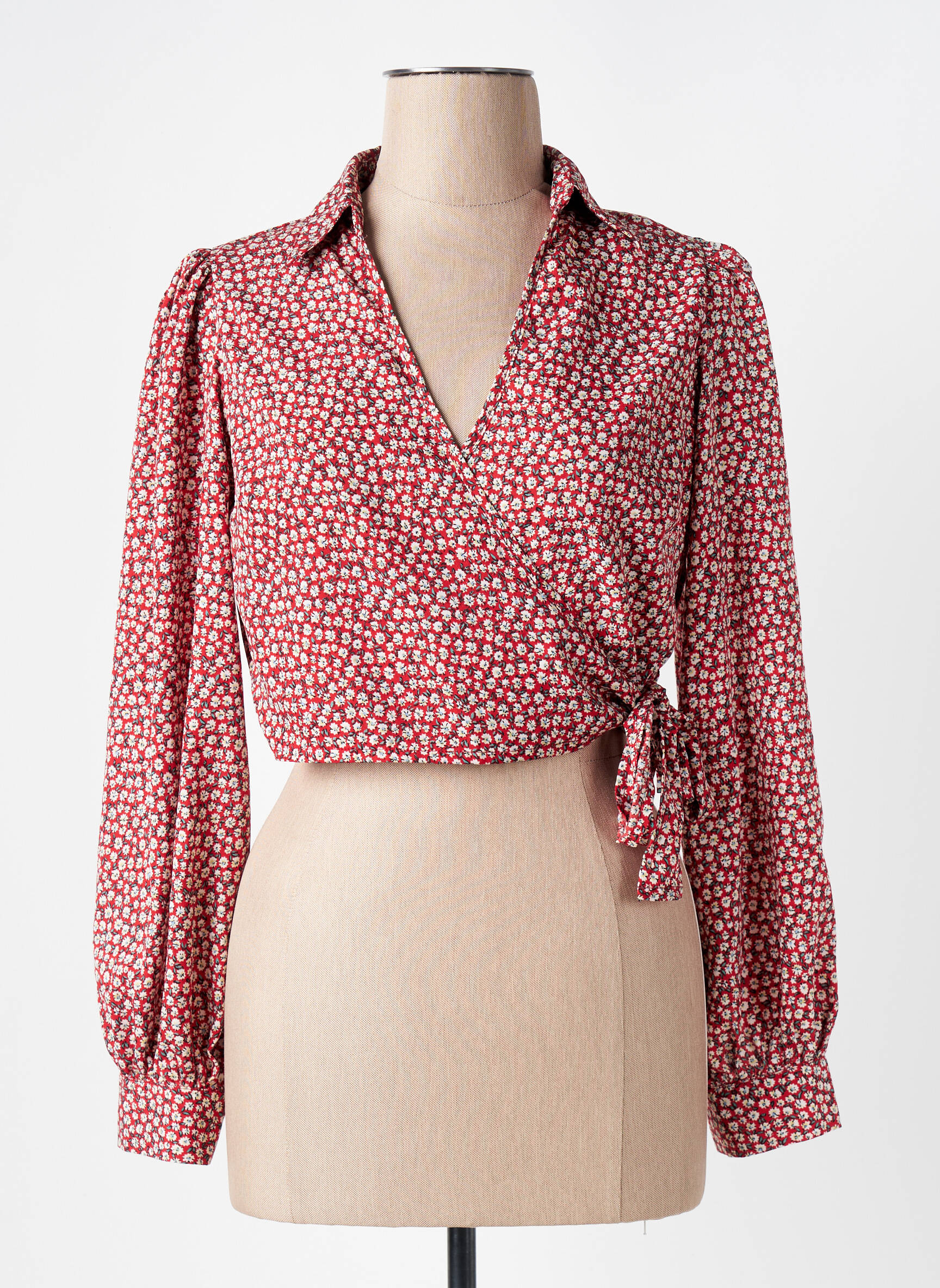 Chemisier Imprimé Fleurs Rouge Wednesday's Girl Femme 2574291