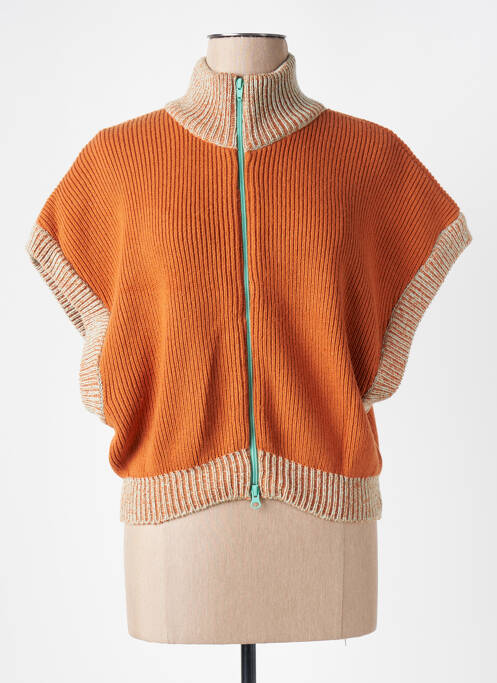 Gilet manches courtes orange VALENTINE WITMEUR LAB pour femme