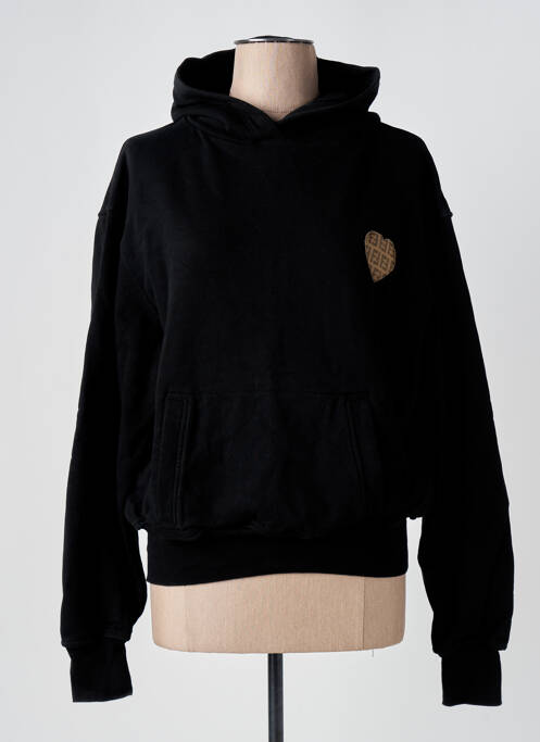 Sweat-shirt à capuche noir KAMAD pour femme