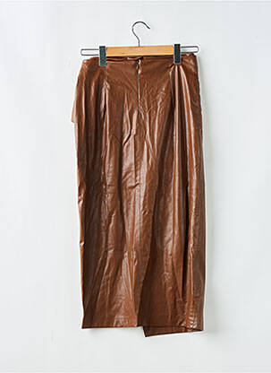 Jupe longue coupe asymétrique marron ZARA femme