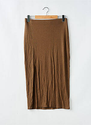 Jupe longue coupe droite marron NA-KD femme