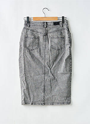 Jupe mi-longue stretch gris IKKS femme