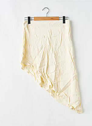 Jupe courte fermeture zip latéral beige ZARA femme