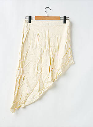 Jupe courte fermeture zip latéral beige ZARA femme
