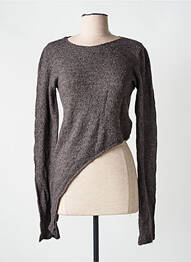Pull tunique tissage chiné manches longues gris NA-KD femme