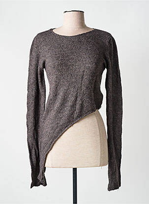 Pull tunique tissage chiné manches longues gris NA-KD femme