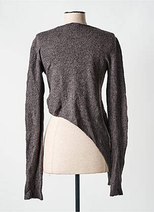Pull tunique tissage chiné manches longues gris NA-KD femme