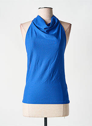 Top tissage crêpe sans manche bleu NA-KD femme