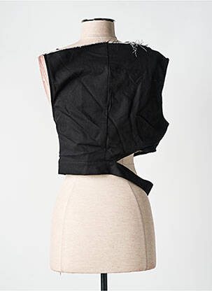Top coupe cintrée sans manche noir NA-KD femme