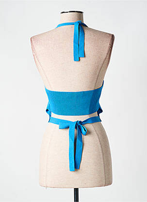 Top stretch fines bretelles bleu ZARA femme