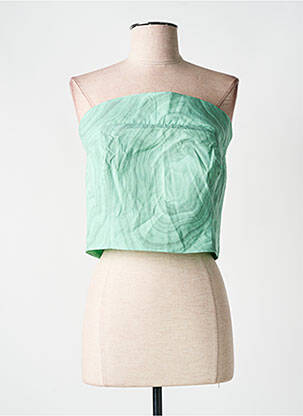 Top col carré sans manche vert HOLZWEILER femme