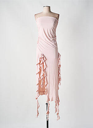 Robe longue sans manche sans manche rose LIONESS femme