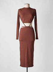Robe longue marron ASOS pour femme seconde vue