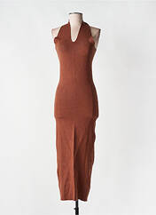 Robe longue marron NA-KD pour femme seconde vue