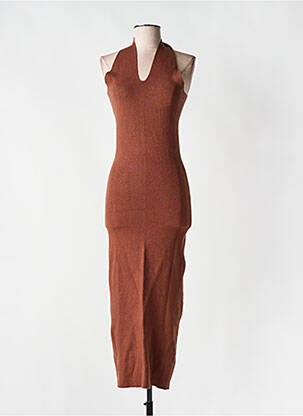 Robe longue marron NA-KD pour femme