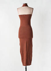 Robe longue marron NA-KD pour femme seconde vue