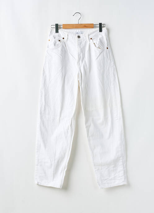 Jeans coupe slim blanc ZARA pour femme