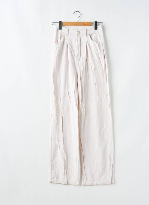 Pantalon large beige STRADIVARIUS pour femme