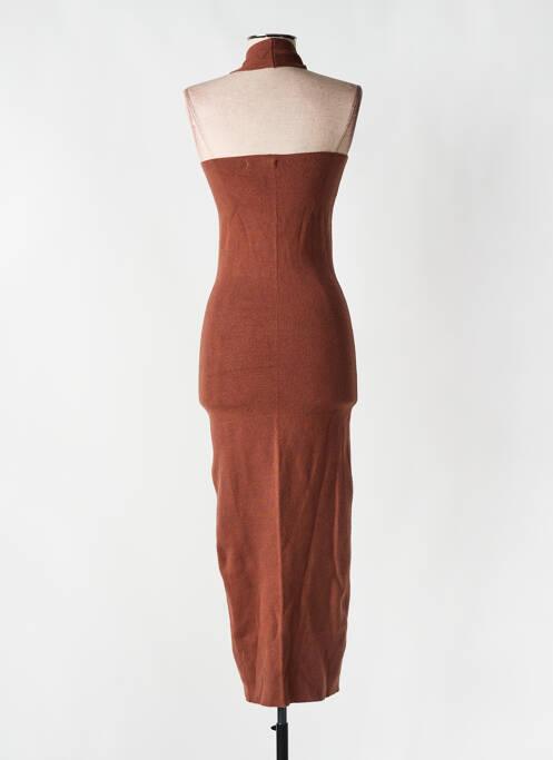 Robe longue marron NA-KD pour femme