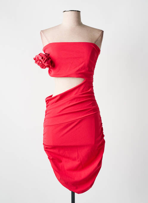 Robe mi-longue rouge NA-KD pour femme