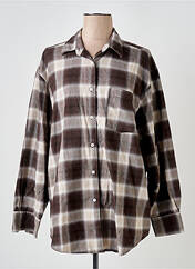 Chemise manches longues marron COLLUSION pour homme seconde vue